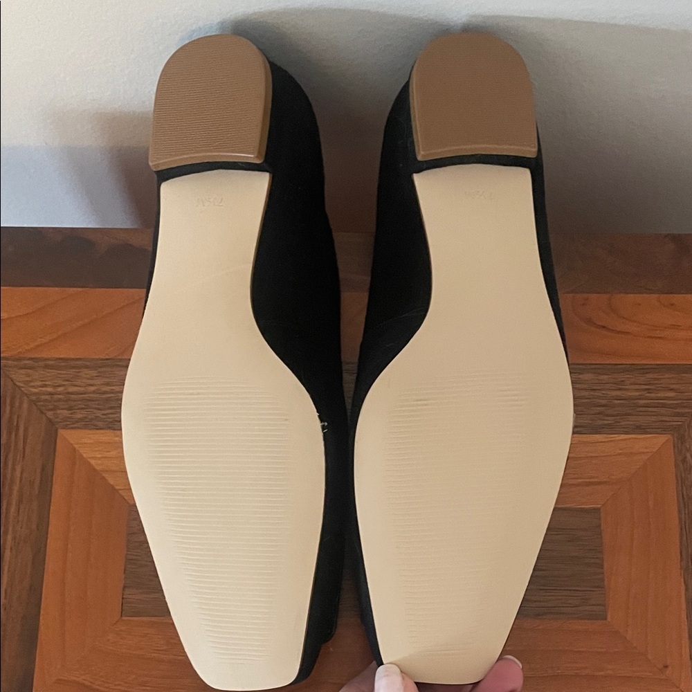 Talbots Black Suede Flats with Buckle - Picture 6 of 7